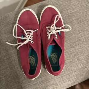 Vans Authentic Slim Deep Lake Sneakers size 9 - Maroon.